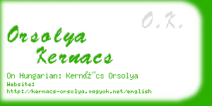 orsolya kernacs business card